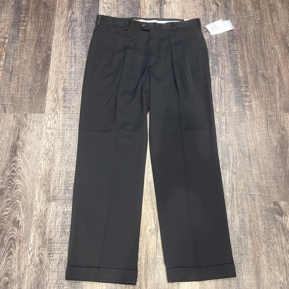 Perry Ellis Portfolio Other - NEW Perry Ellis~ 32x29~Portfolio Travel Luxe Mens Blk Classic Fit Pleated/cuffed